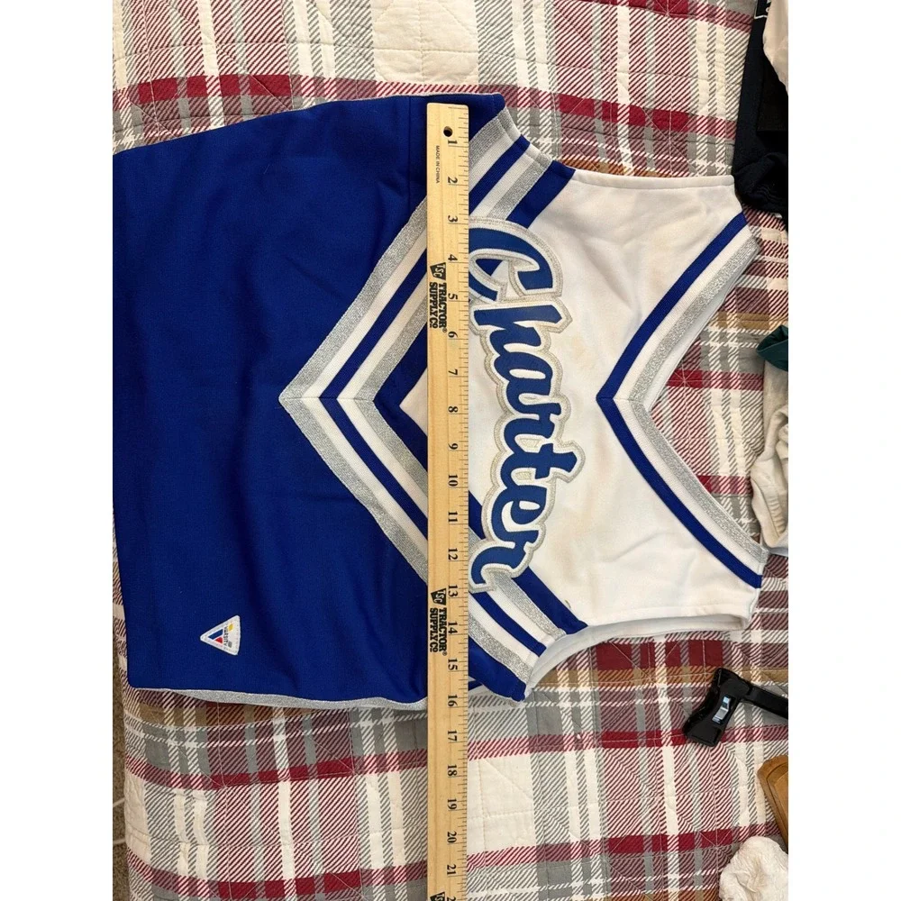 Varsity Spirit Fashions Cheer Uniform Set Blue White Charter Cosplay Halloween